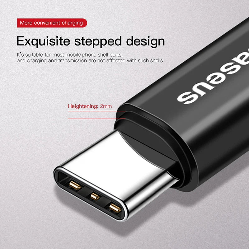 Baseus Spring Retractable USB-A to USB-C Cable 2A Fast Charging – 1M