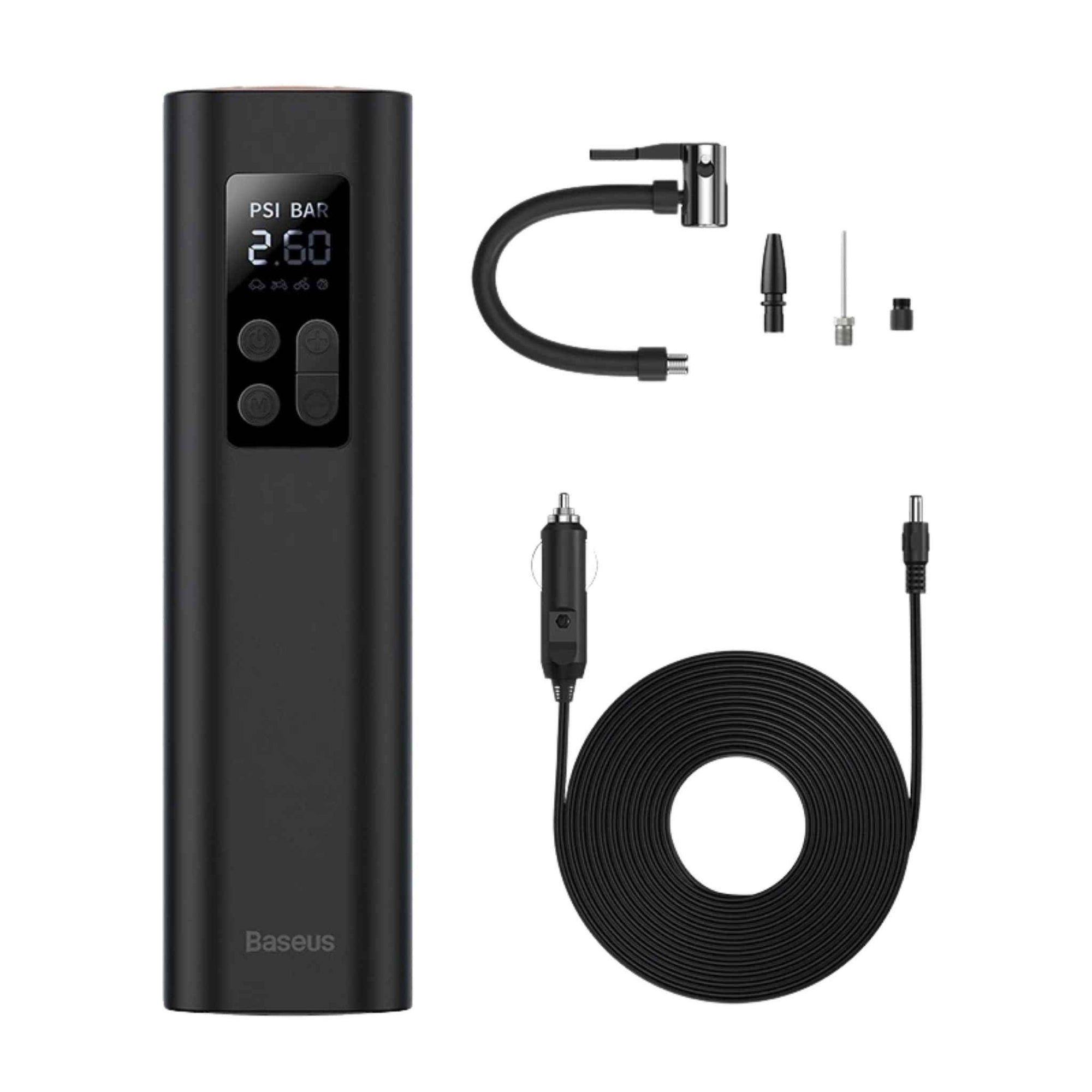 Baseus Super Mini Inflator Pump for Car Tires with LED Display and Fast Inflation
