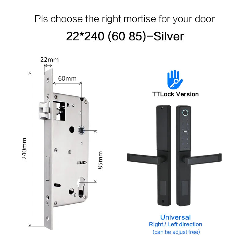 Smart Door Lock, Wi-Fi, from YRHAND, Waterproof, Black Color