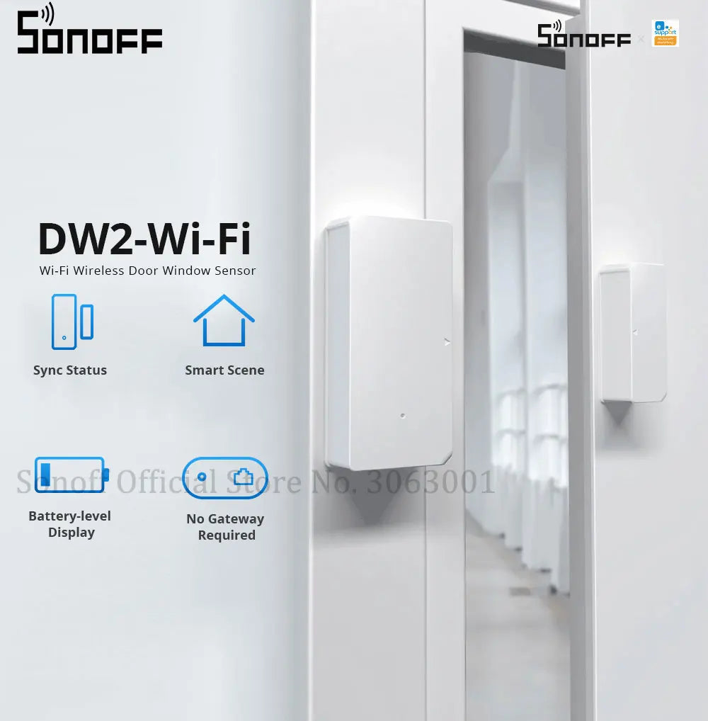 مستشعر حركة الباب، من SONOFF، إصدار DW2-WiFi