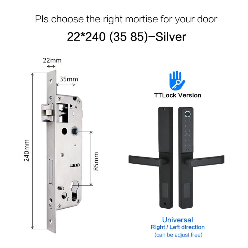 Smart Door Lock, Wi-Fi, from YRHAND, Waterproof, Black Color