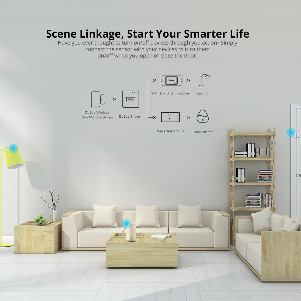 Door Motion Sensor, From SONOFF, Support Zigbee, SNZB-04 Version