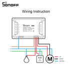 Sonoff 4CH R3 Wi-Fi Smart Switch - 4 Gang Remote Control