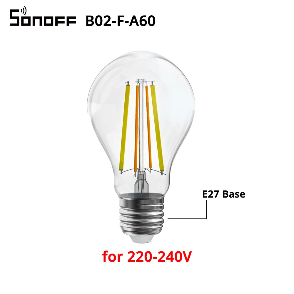 SONOFF E27 B02-F-A60 WiFi LED filament inteligentná žiarovka