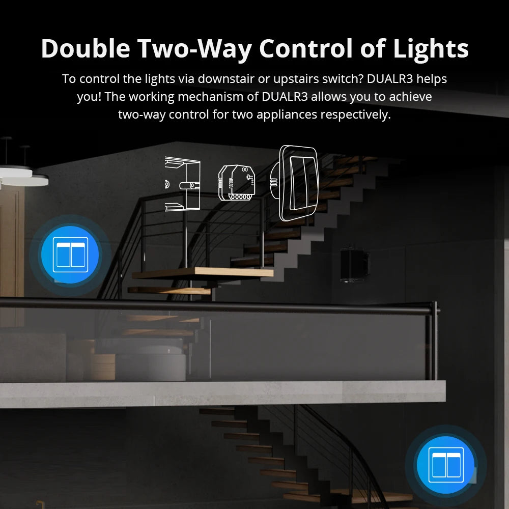 Switch Module WiFi Smart, From SONOFF, DUALR3 version, maxload 10A, Support Two-way Control Smart Home