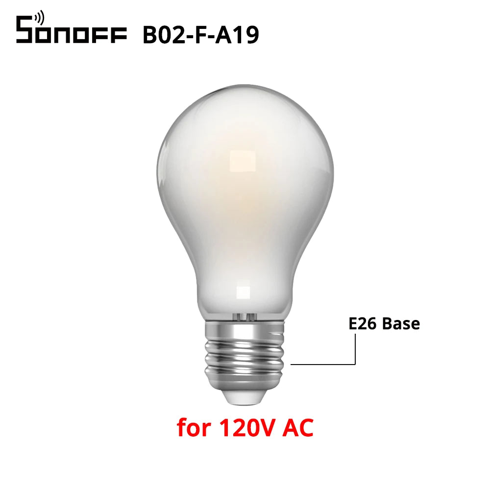 لمبة SONOFF E26 B02-F-A19 WiFi LED الذكية بخيط التنجستن