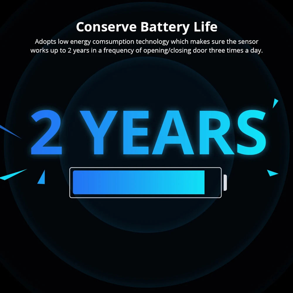 SONOFF DW2-RF Wireless Door Window Sensor App Notification Alerts For Smart Home Security Alarm Works With SONOFF RF Bridge