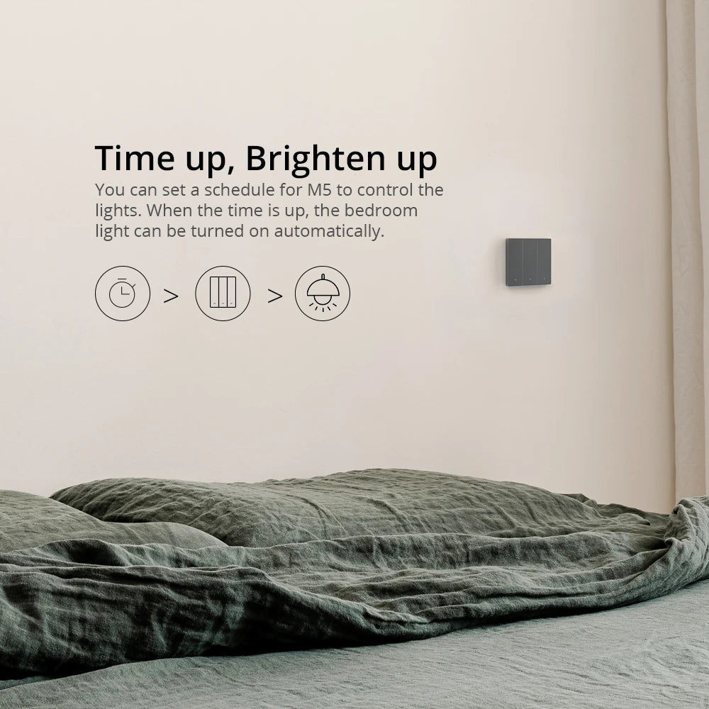 SONOFF M5 Matter 86 Smart Wall Switch – Multi-Gang Smart Touch Switch with eWeLink Remote, Matter Certified, Voice & App Control