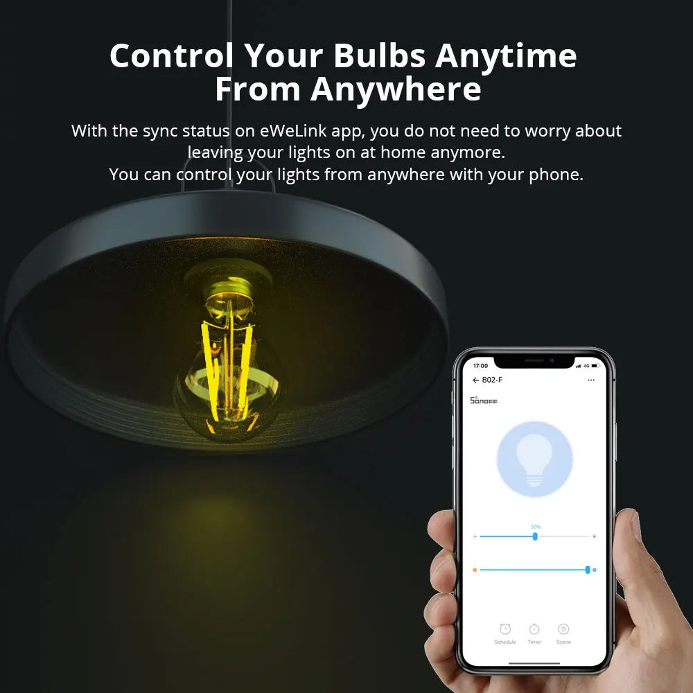 SONOFF E27 B02-F-A60 WiFi LED Filament Smart Bulb
