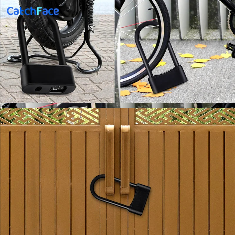 Lucchetto Intelligente a Impronta Digitale TTLock a U – Antifurto Impermeabile per Bici/Monopattino, Ricaricabile USB