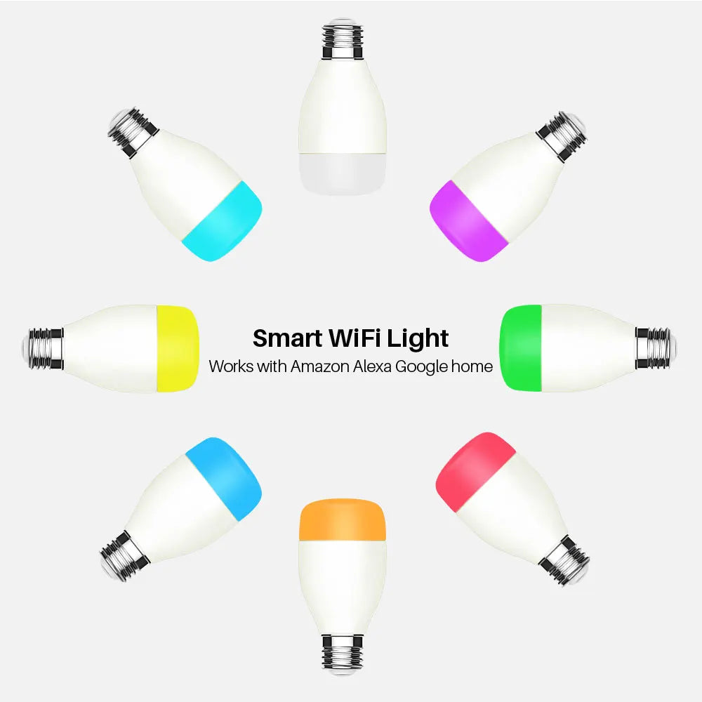 Smart Lighting Wi-Fi, LED, Lamp E27, Multiple colors, 2 pieces