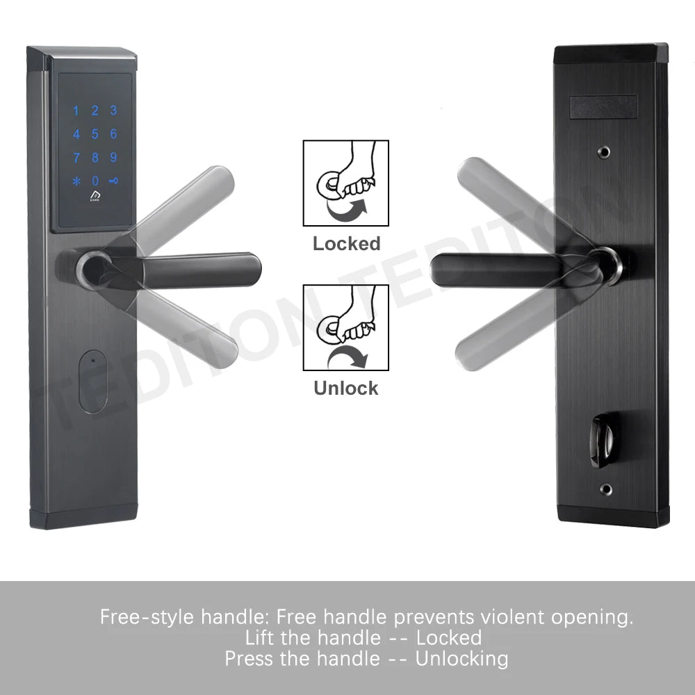 Smart Door Lock, from YRHAND, Made of Zinc Alloy, Waterproof, Silver Color