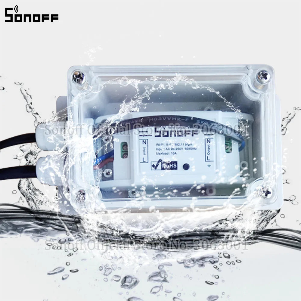 SONOFF IP66 Waterproof Junction Box – Dustproof & Weatherproof Enclosure for SONOFF Smart Switches