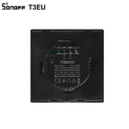 SONOFF T3EU TX Smart WiFi Wall Touch Switch – Black with Border, Remote & Voice Control