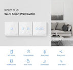 SONOFF T2UK TX Smart Wifi Touch Wall Light Wireless Smart Home Switch