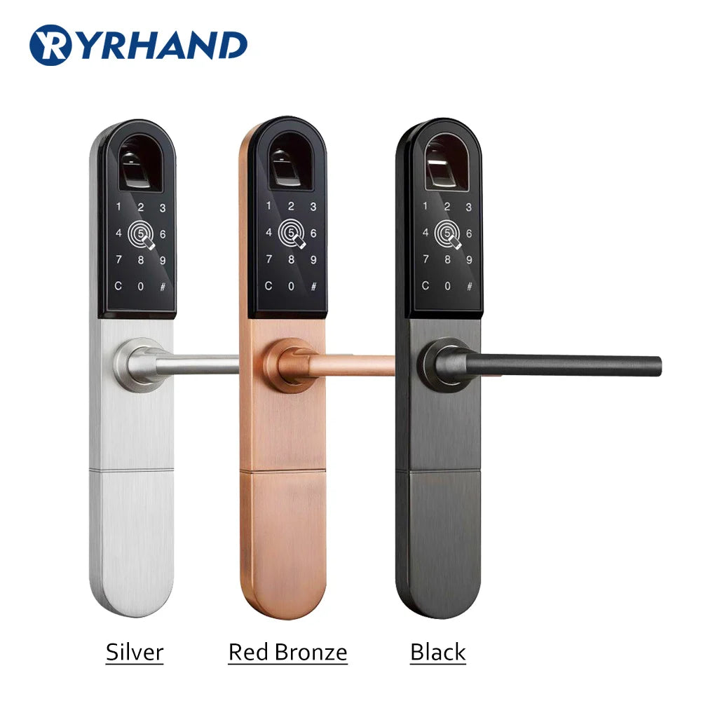 Smart Door Lock, from YRHAND, Made of Aluminum, Waterproof, Silver Color