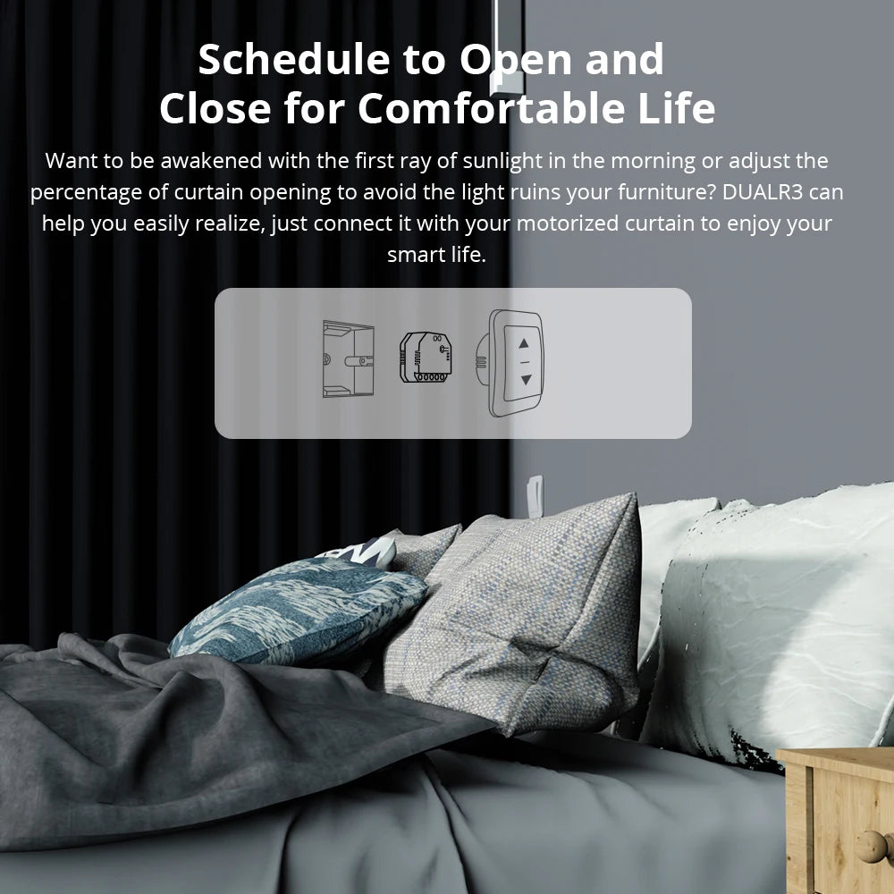SONOFF DualR3 Lite Intelligenter Dual-Relais-Wi‑Fi-Schalter – DIY 2-fach-Mini-Modul mit Wechselschaltung für die Hausautomation