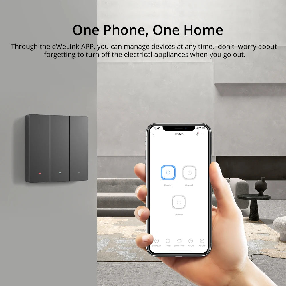 SONOFF M5 Matter 86 Smart Wall Switch – Multi-Gang Smart Touch Switch with eWeLink Remote, Matter Certified, Voice & App Control