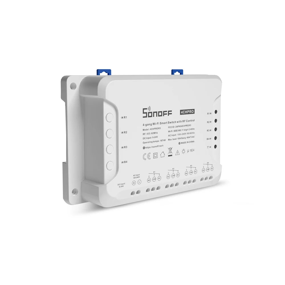 Sonoff 4CH Pro Smart WiFi -valokatkaisija – 4-kanavainen, RF & 3 toimintatilaa