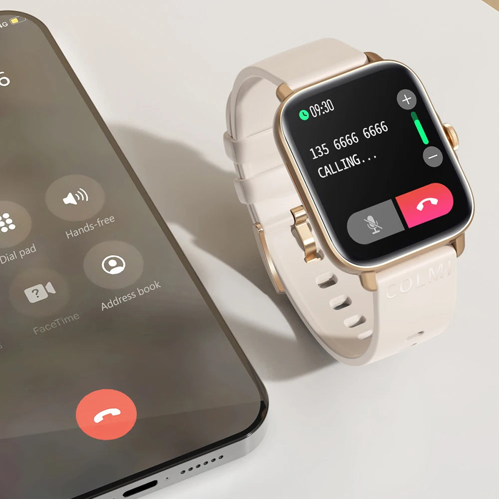 COLMI P28 Plus Smart Watch with Bluetooth Calling & 1.9" Full Touch Display, Black