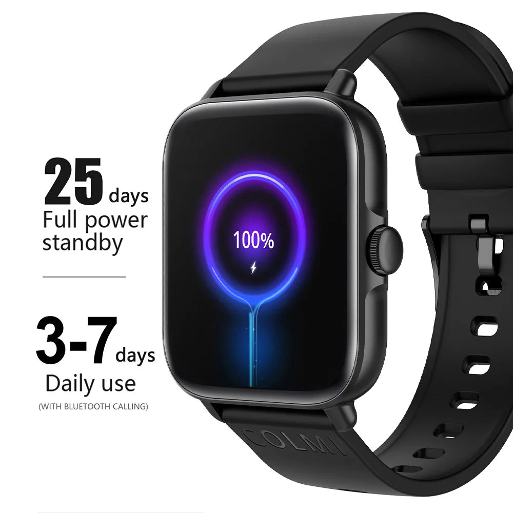 COLMI P28 Plus Smart Watch with Bluetooth Calling & 1.9" Full Touch Display, Pink