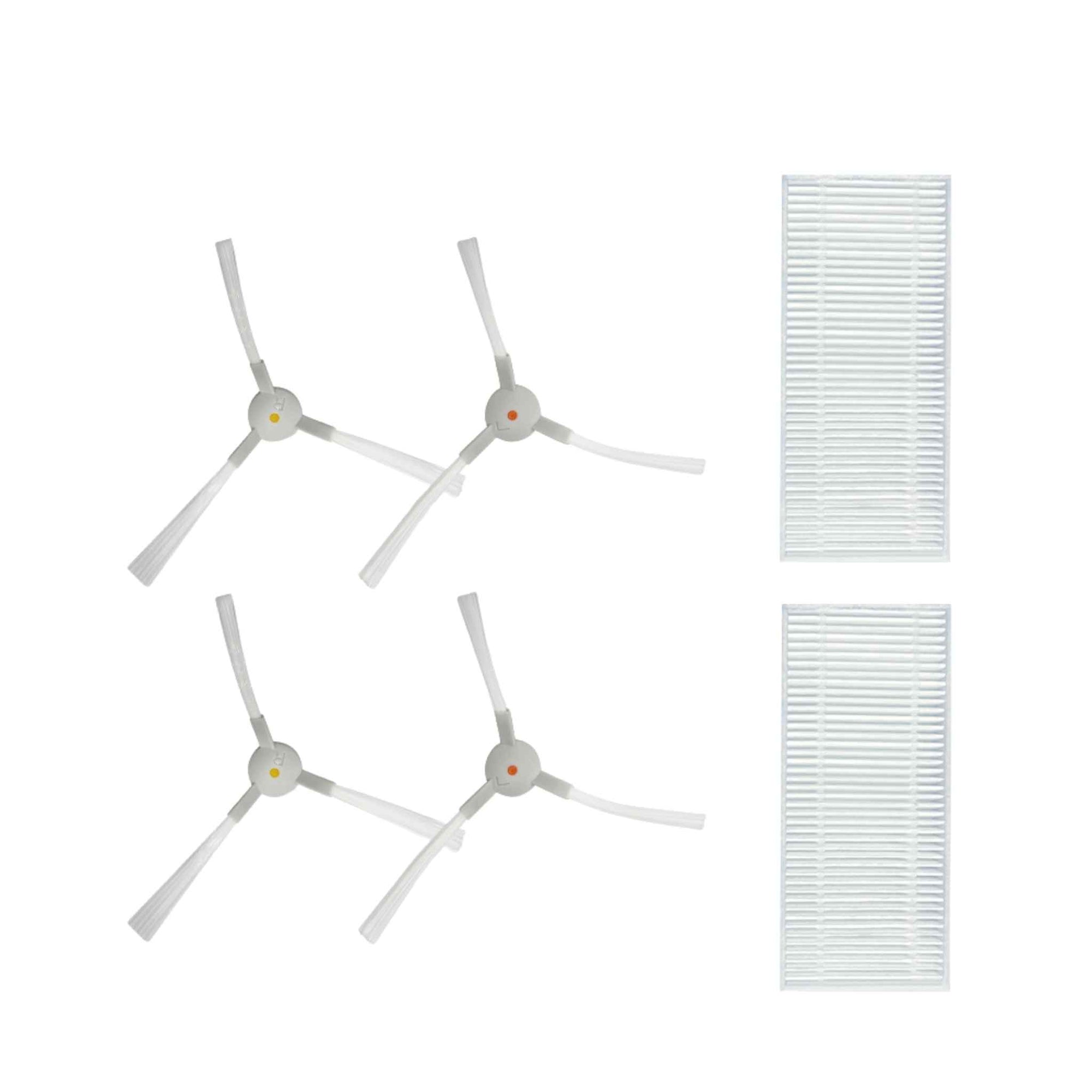 Original spare parts for R30 Robot Vacuum Cleaner, including side brushes and HEPA filters for effective maintenance and cleaning.