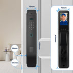Tuya Face Recognition Smart Door Lock – WiFi Camera, Fingerprint & Indoor Screen
