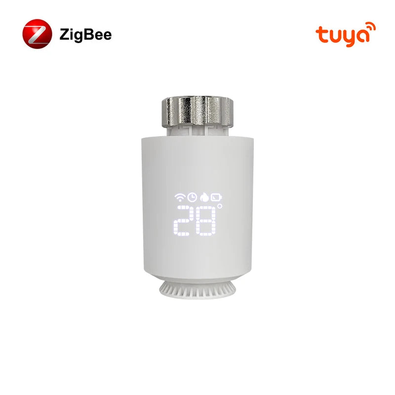 AVATTO TRV06 ZigBee 3.0 smart TRV radiator actuator valve thermostat with Tuya Smart Life app control
