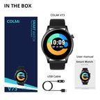COLMI V73 AMOLED Smartwatch with Bluetooth Calls & 1.43" HD Display, Black