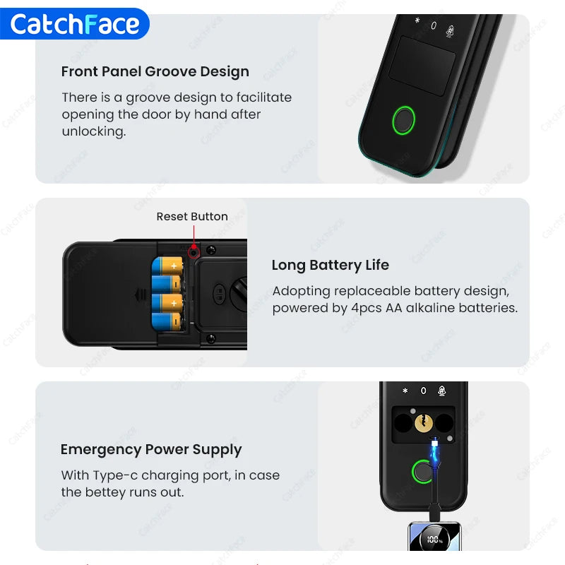 Tuya WiFi Smart Door Lock – Fingerprint Keypad App Remote, IP66 Waterproof