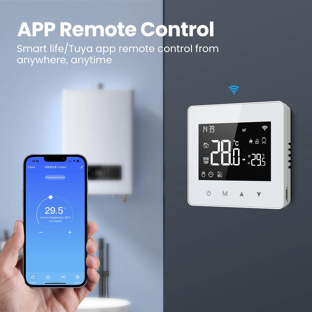 AVATTO Tuya WiFi Smart Thermostat – Battery Powered Boiler Temperature Controller