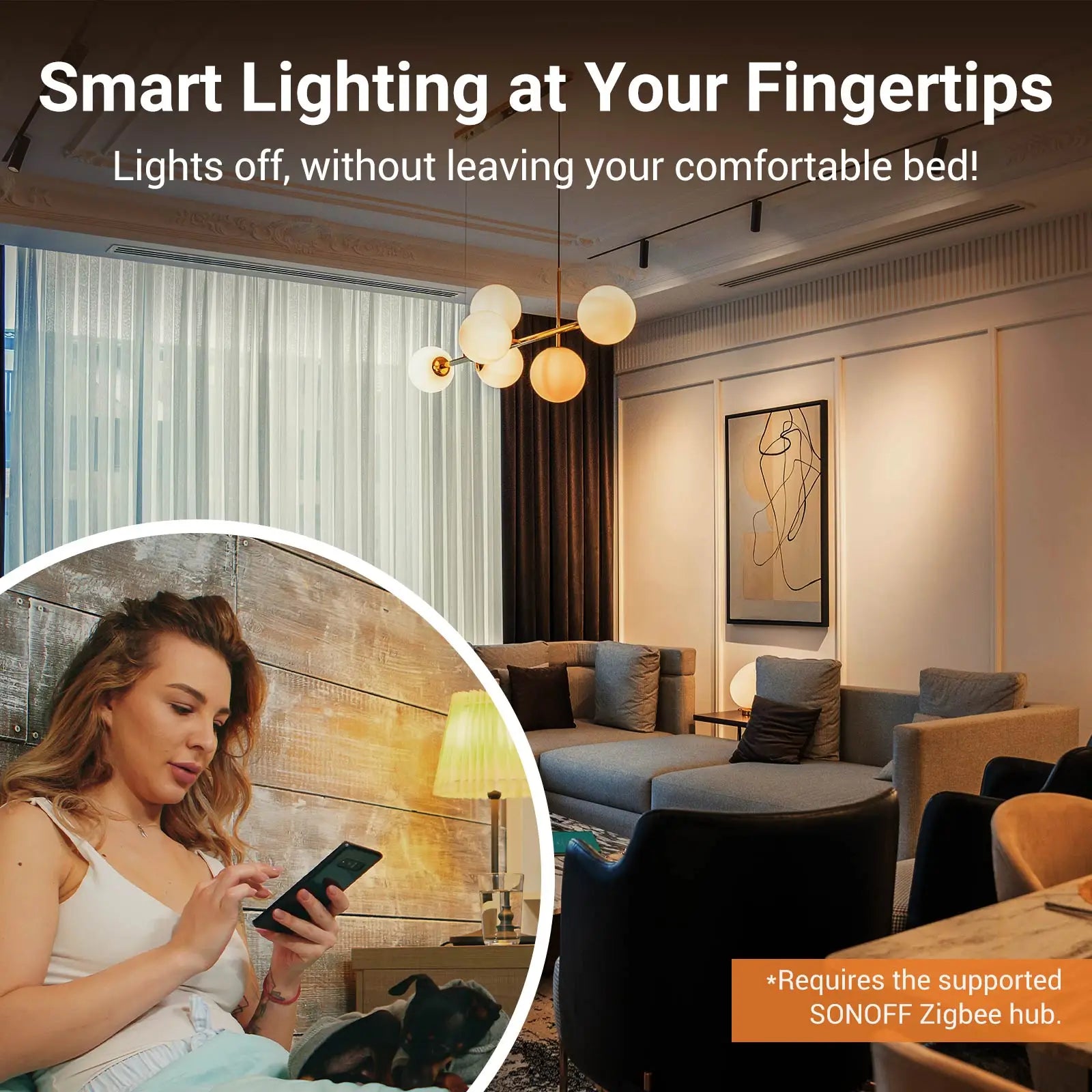 SONOFF ZBM5-120W SwitchMan Zigbee chytrý nástěnný vypínač