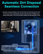 مكنسة روبوت ABIR R30 ذاتية التفريغ مزودة بنظام ملاحة مزدوج بالليزر