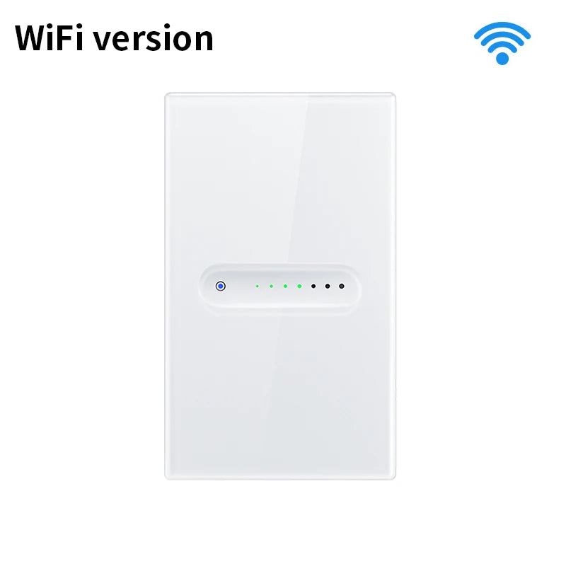 AVATTO Tuya WiFi Smart Dimmer Switch – Touch Glass Panel, Alexa/Google, 2 Gang