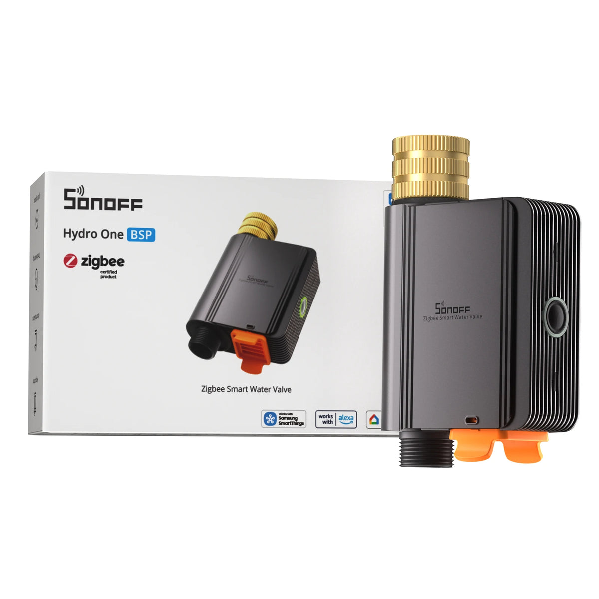SONOFF Hydro ONE Zigbee Smart Water Valve – Flow Meter, Brass Inlet, Irrigation Schedules, Apple Home via Matter Bridge (Hub Required)