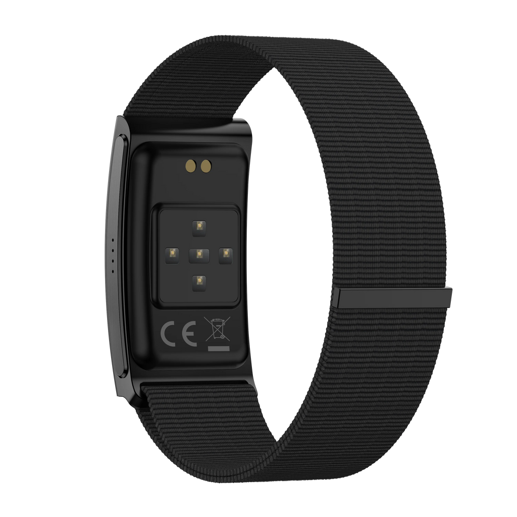 AMOVAN No-Screen Smart Band – Distraction-Free 24H Heart Rate, SpO2, Stress & Sleep Tracker, No Subscription