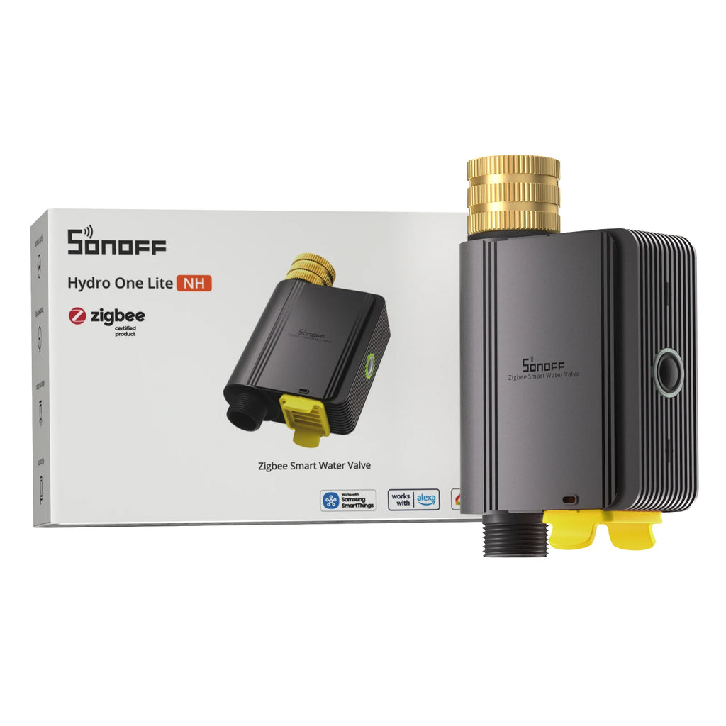 SONOFF Hydro ONE Lite Zigbee Smart Water Valve – Brass Inlet, 6 Irrigation Schedules, Weather Skip, Apple Home via Matter Bridge (Hub Required)