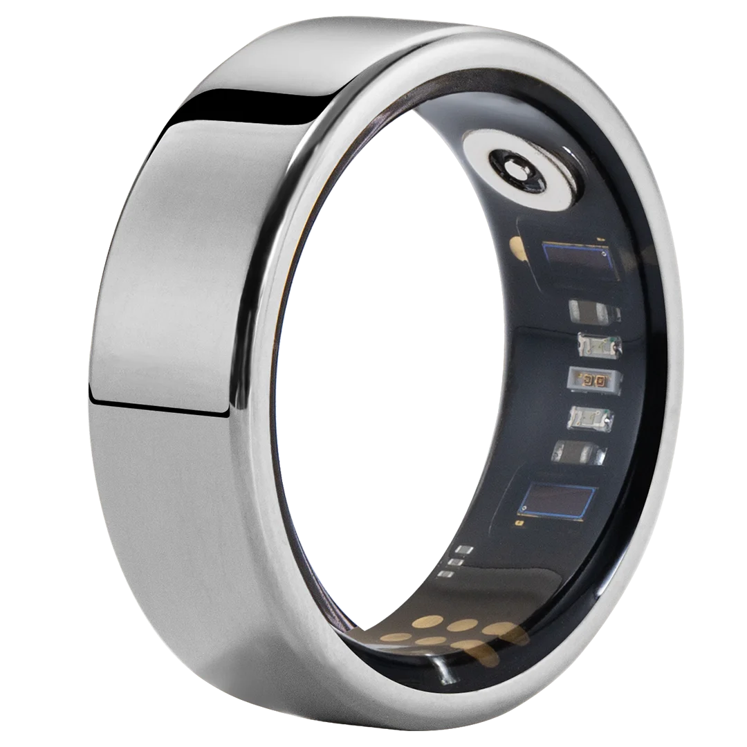 AMOVAN AMR06 Smart Ring – GPS Sports, Heart Rate, SpO2, Sleep, Stress & Body Temperature Tracker for iOS Android