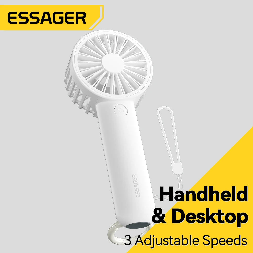 Portable Fan Mini , From Essager, F-055 Version, With Carabiner, Battery capacity 1200mA Rechargeable