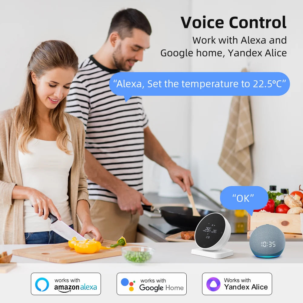 AVATTO Tuya WiFi RF Smart Thermostat – Wireless 433MHz Boiler Controller (WT498)