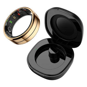 COLMI R07 smart ring with charging case, 5ATM waterproof, heart rate and SpO₂ tracking
