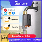 SONOFF Hydro ONE Zigbee Smart Water Valve – Flow Meter, Brass Inlet, Irrigation Schedules, Apple Home via Matter Bridge (Hub Required)