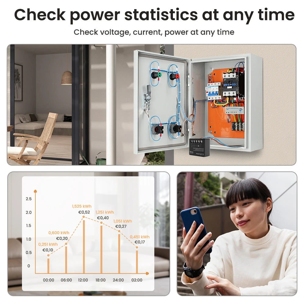 AVATTO Tuya WiFi 6 Smart Energy Meter Module – Power Monitoring & Data Export (WPM20)