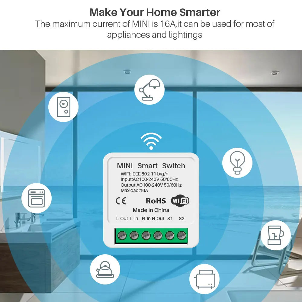 Switch Module Wifi Smart, maxload 10A, Support Two-way Control Smart Home