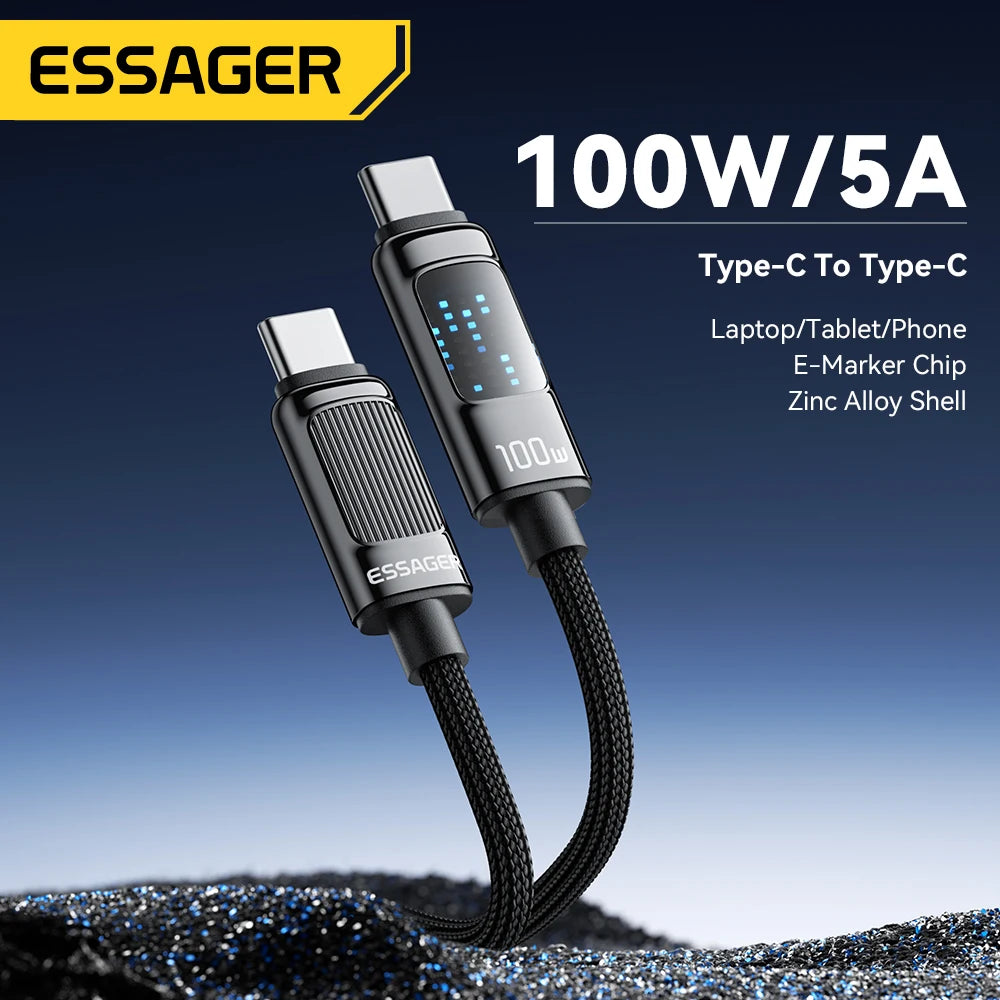 Charge Cable Type C To Type C, PD 100W, From Essager