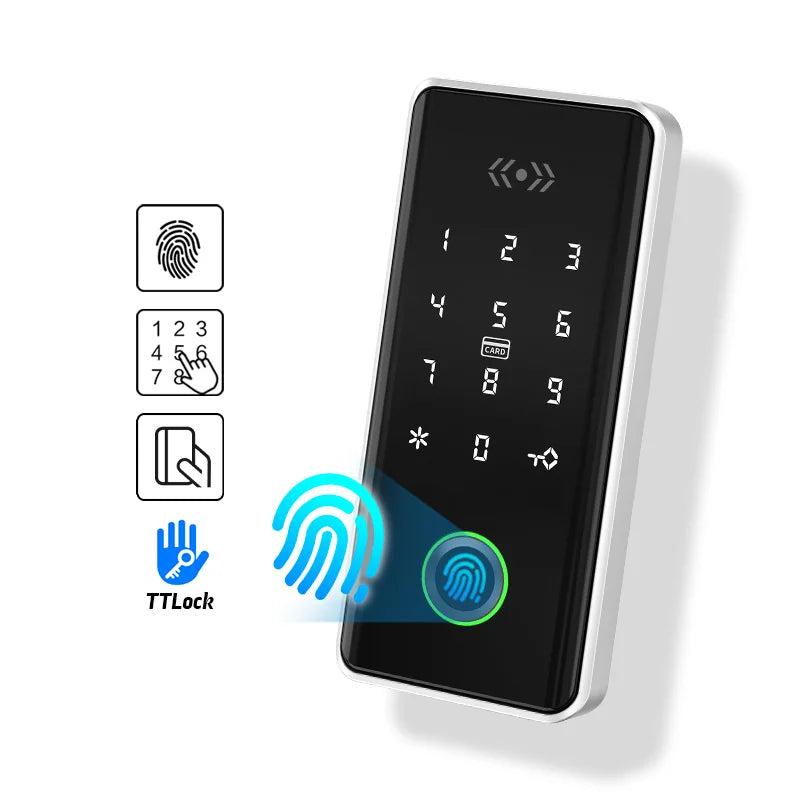 TTLock smart Bluetooth cabinet lock EM179 with password keypad and app control for hotel safe locker cabinet
