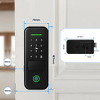 Tuya WiFi Smart Door Lock – Fingerprint Keypad App Remote, IP66 Waterproof