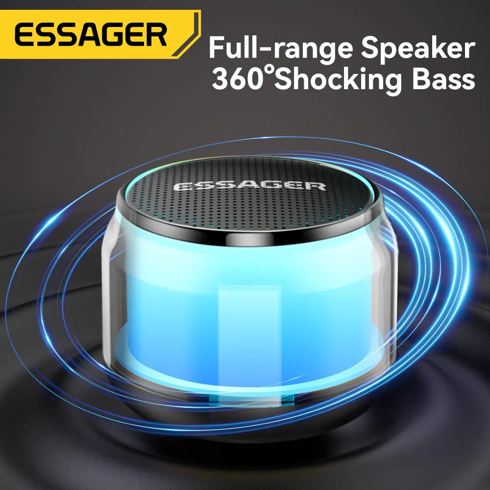 Wireless Speaker, From Essager, Super Bass Mini Version, Supports Bluetooth 5.0, Playtime up to 6 Hours