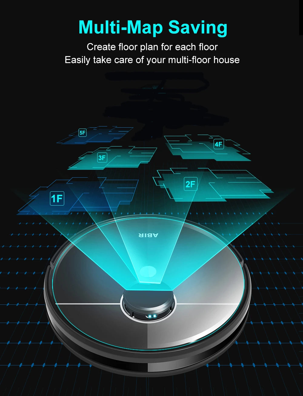 ABIR R30 Self-Emptying Robot Vacuum Cleaner with Dual Laser Navigation