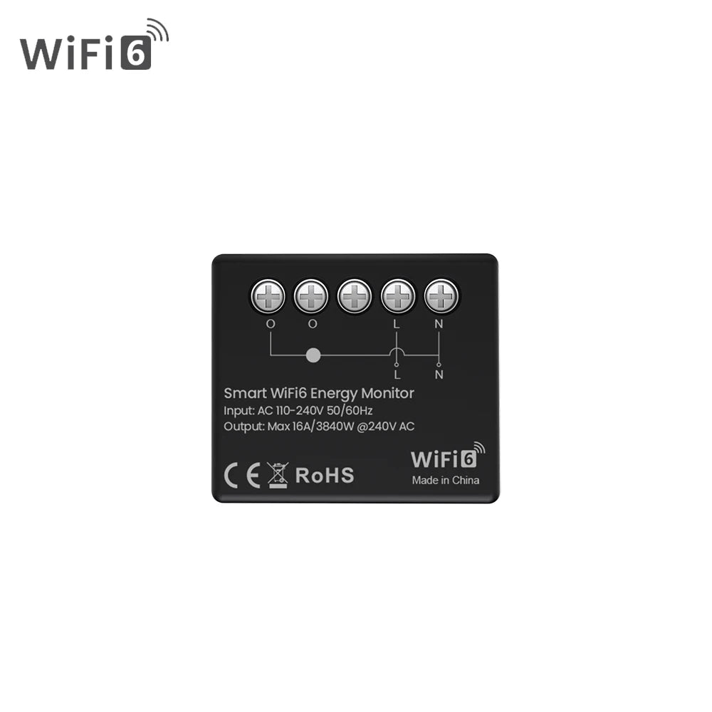 AVATTO Tuya WiFi 6 mini smart energy meter module WPM20 with real-time power monitoring and data export
